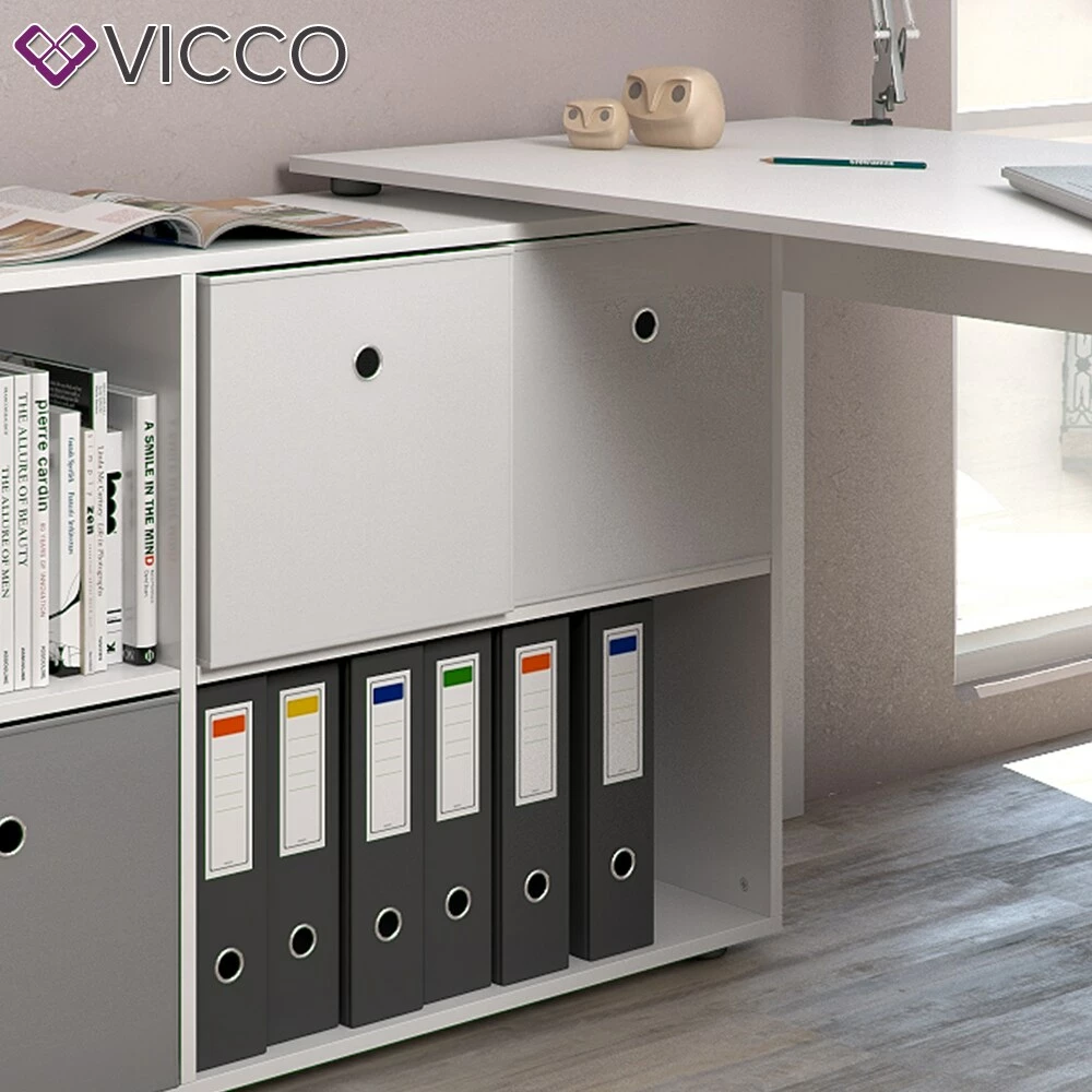 Vicco Eckschreibtisch FlexPlus Computer Bürotisch PC Schreibtisch Weiß – Bild 5