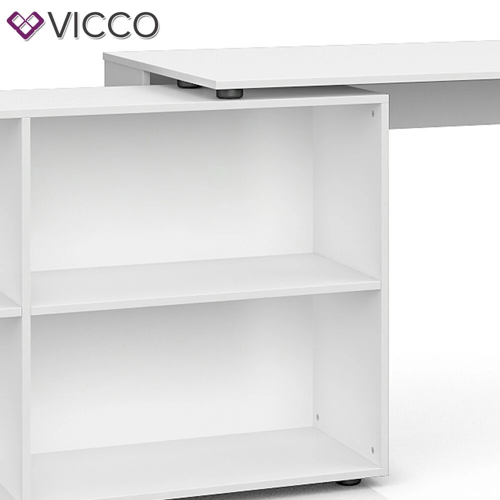 Vicco Eckschreibtisch FlexPlus Computer Bürotisch PC Schreibtisch Weiß – Bild 6