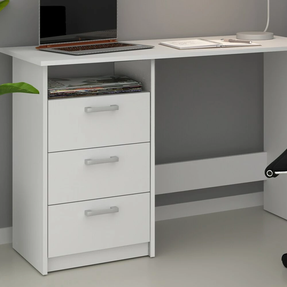 VICCO Schreibtisch MEIKO Weiß Arbeitstisch Bürotisch Regal PC Tisch Schubladen – Bild 4