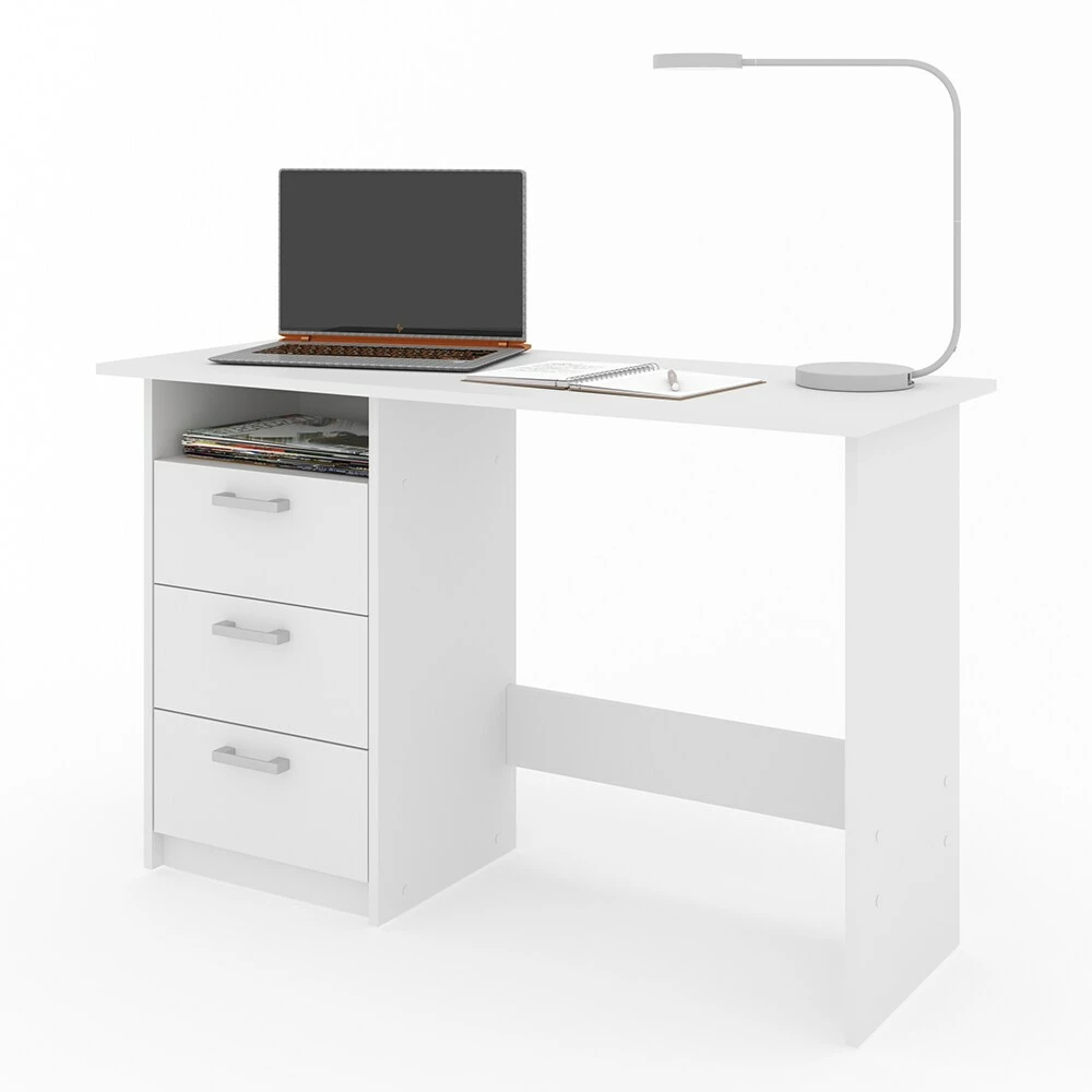 VICCO Schreibtisch MEIKO Weiß Arbeitstisch Bürotisch Regal PC Tisch Schubladen – Bild 5