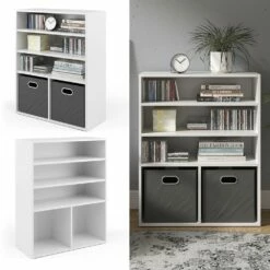 Vicco Bücherregal Für 2 Faltboxen Aktenregal Aktenschrank Büroregal Standregal