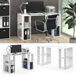 Vicco Schreibtisch ARIAN Arbeitstisch Bürotisch Regal PC Tisch Schublade Ablage