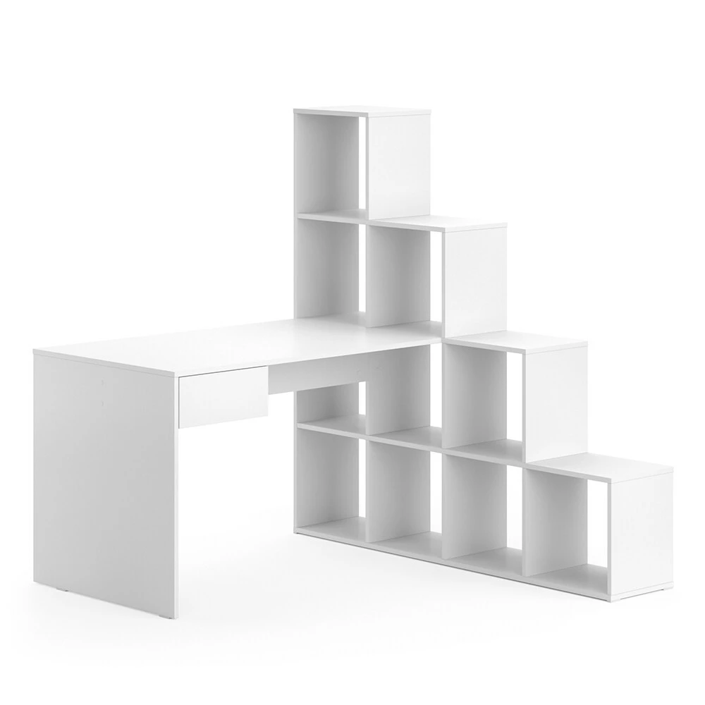 Vicco Schreibtisch Eckschreibtisch Computertisch Sarah Treppenregal Raumteiler – Bild 2