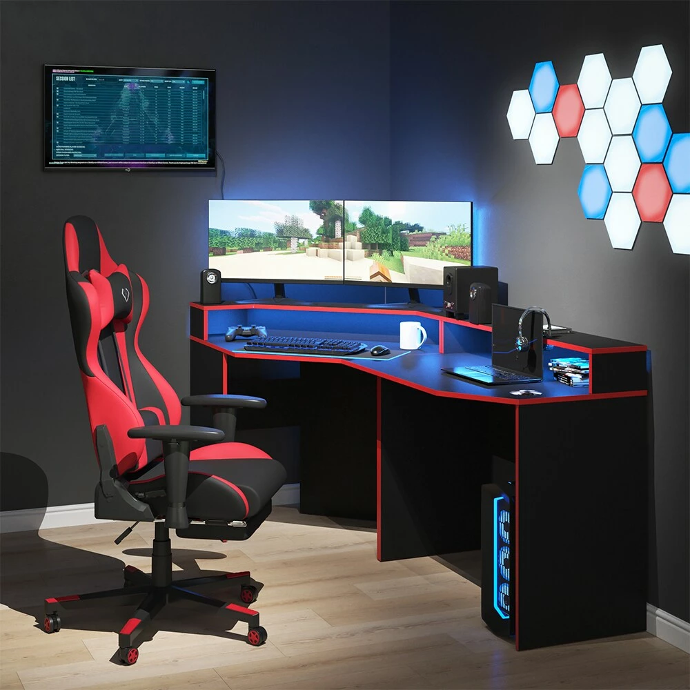 Vicco Gaming Desk Eckschreibtisch Kron Schreibtisch Gamer PC Tisch Computertisch – Bild 4