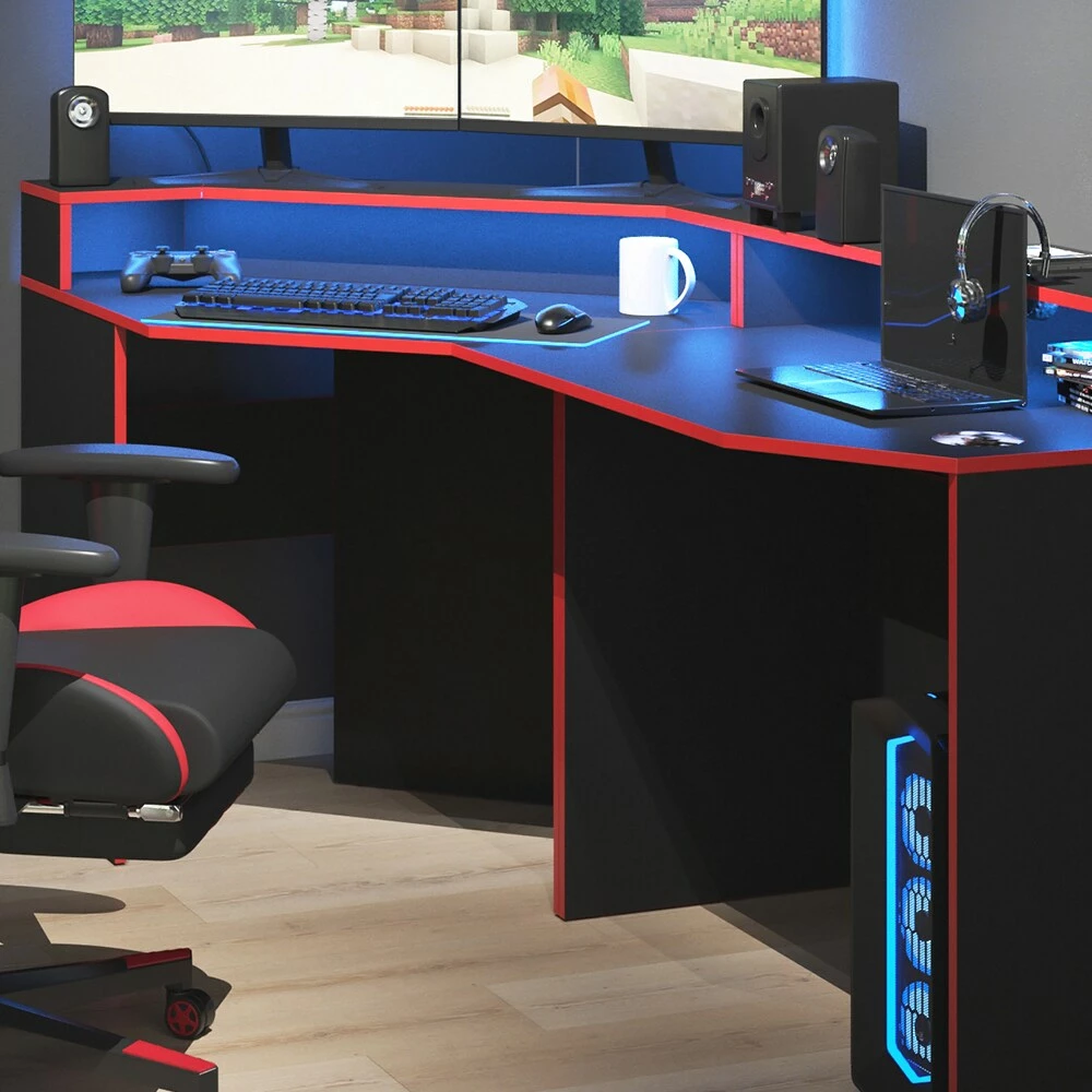 Vicco Gaming Desk Eckschreibtisch Kron Schreibtisch Gamer PC Tisch Computertisch – Bild 5