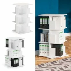 Vicco Ordnerregal Alfa Standregal Büroregal Aktenregal Ablage Bücherregal Weiß