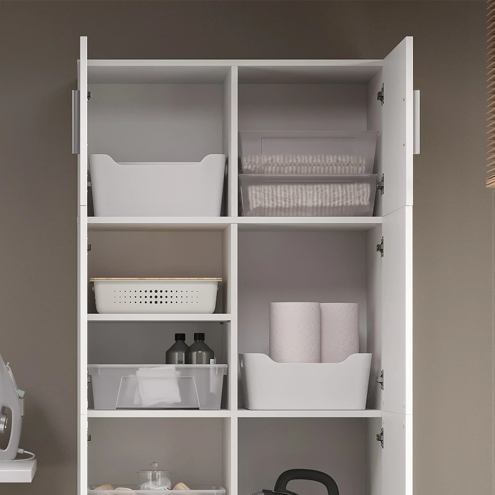 Vicco Universalschrank Mehrzweckschrank Büroschrank Ingo Weiß Aufsatz Schublade – Bild 5