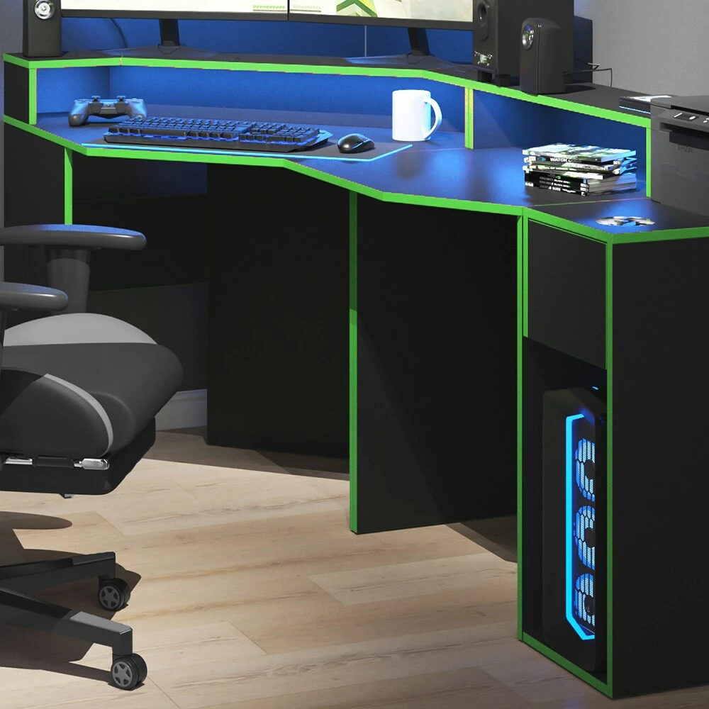 Vicco Computermöbelset Computerecktisch Computertisch Kurz PC-Schrank Kron – Bild 5