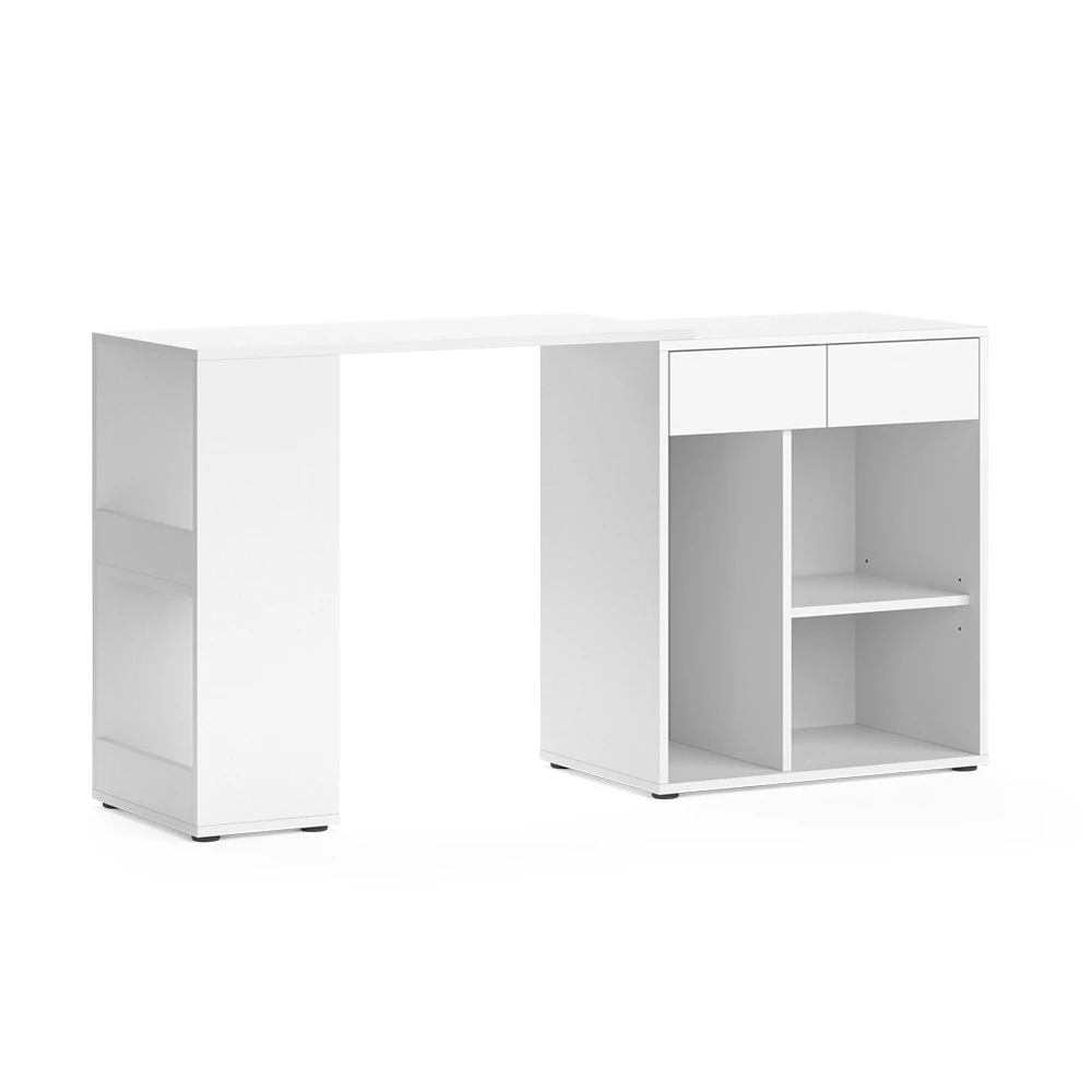 Vicco Schreibtisch Arbeitstisch Bürotisch Kai Weiß Sideboard Ablage Schublade – Bild 2