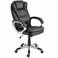 Juskys Bürostuhl Chefsessel Orlando Mit Rückenlehne & Armlehnen Ergonomisch Höhenverstellbar