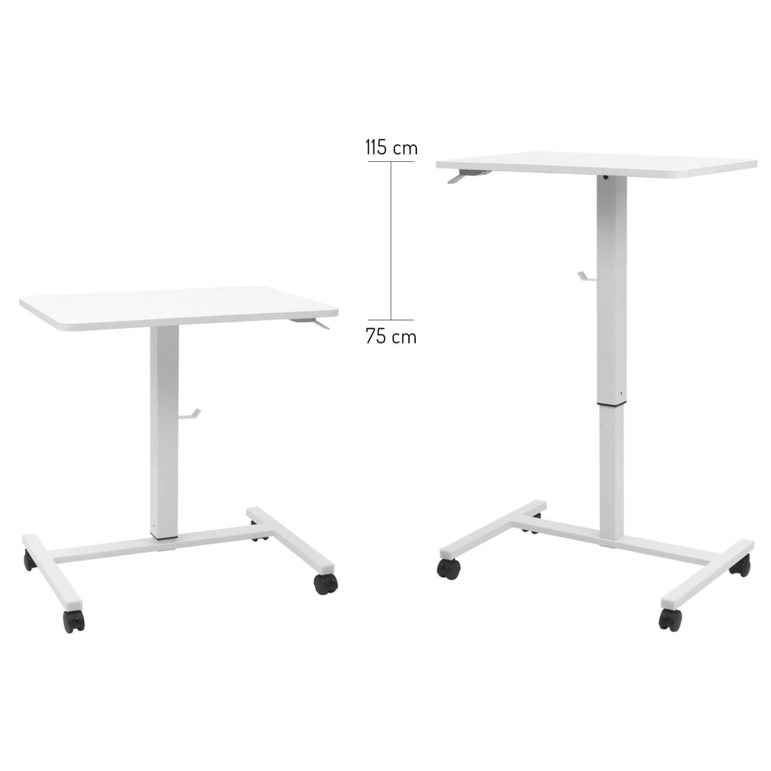 Makika Stehpult / Laptoptisch Höhenverstellbar Mit Rollen – Bild 5