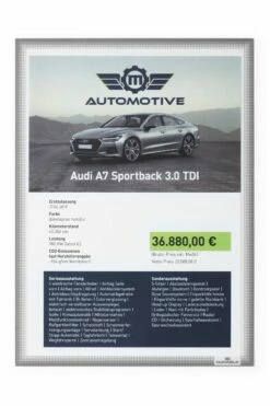 Durable 501457 Infotasche A4 Statisch Haftend, UV-beständig Für Glasflächen, Grau, 5 Stück