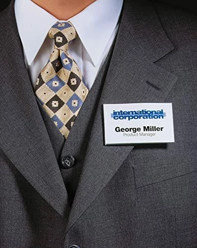 Durable 811619 Namensschild, Packung à 25 Stück (mit Magnet, 40 X 75 Mm), Transparent – Bild 4