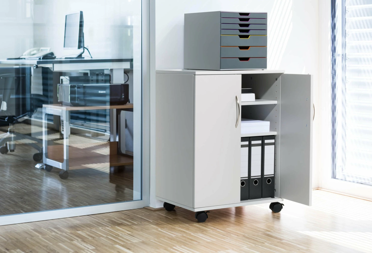 Durable Multifunktionswagen 74/53 Geschlossen, Weiß, 311502 – Bild 5