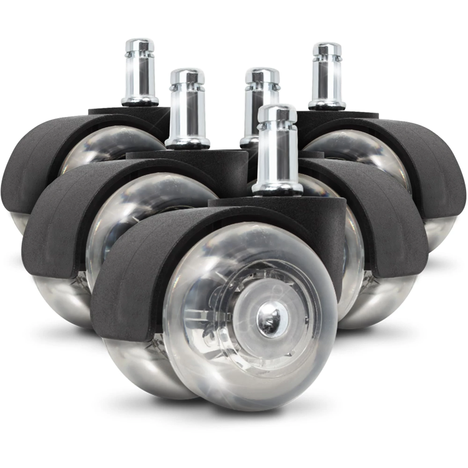 5x Hartbodenrollen Bürostuhlrollen Parkett Laminat Rollen Für Chefsessel – Bild 4