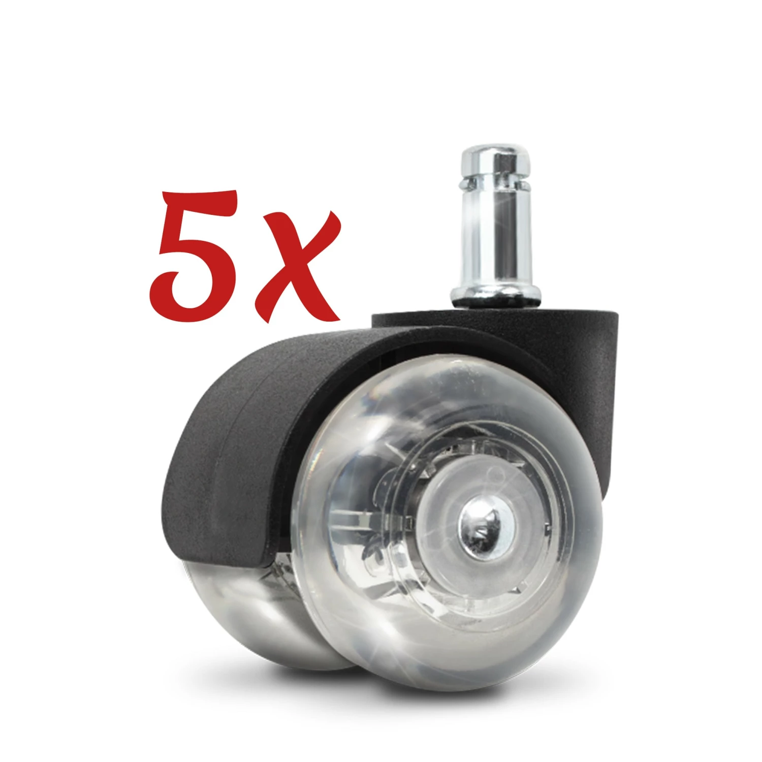 5x Hartbodenrollen Bürostuhlrollen Parkett Laminat Rollen Für Chefsessel – Bild 6