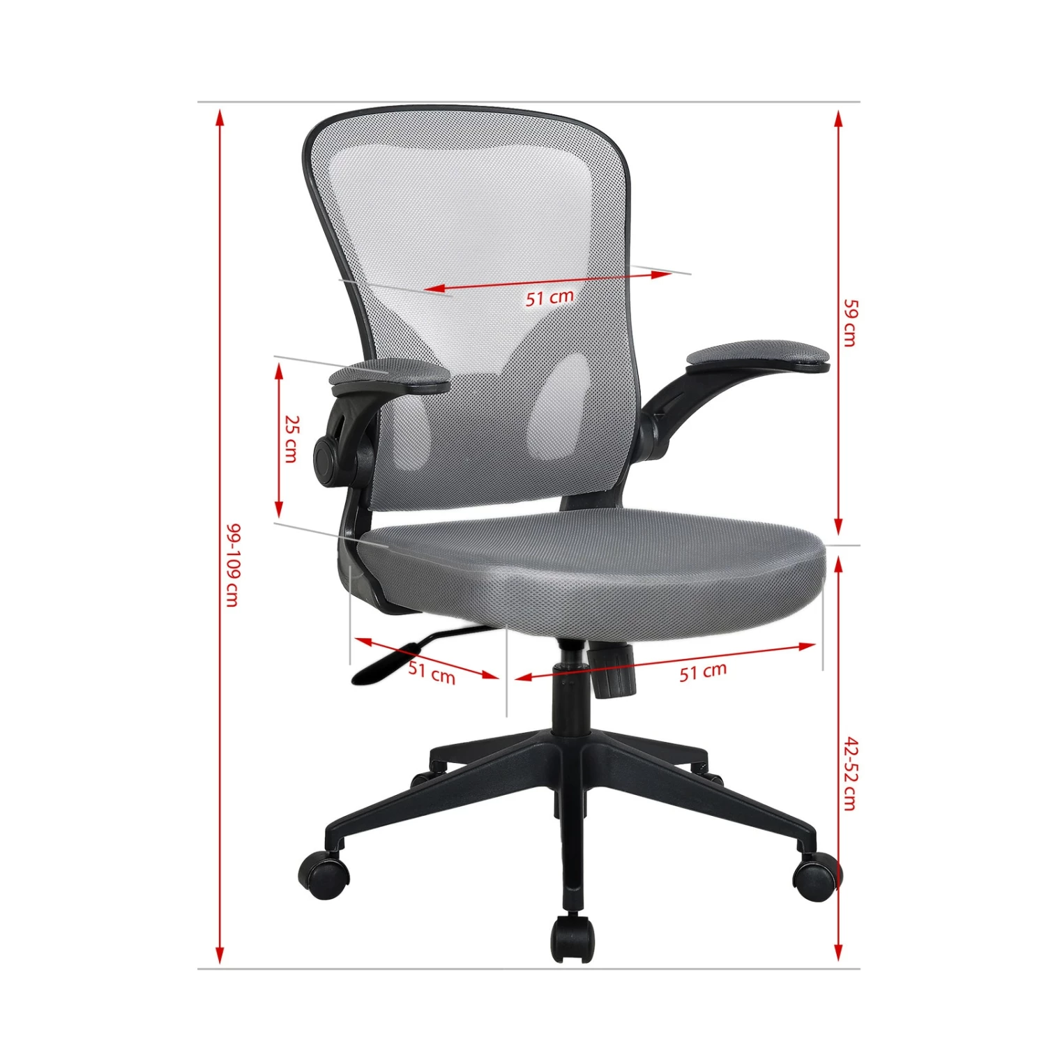 Bürostuhl Ergonomisch Drehstuhl Schreibtischstuhl Mesh Netzstoff Office Stuhl – Bild 6